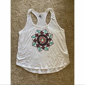 Volcom white tank top new without tag size large